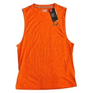 UNDER ARMOUR MENS Orange Tank Small NWT